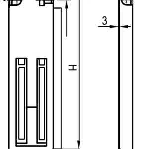 Tipper's pillar type IT – Rear right tilting 120 x 800/ 25mm