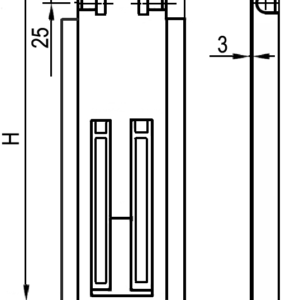 Tipper's pillar type IT – Central tilting 120 x 600/ 25mm