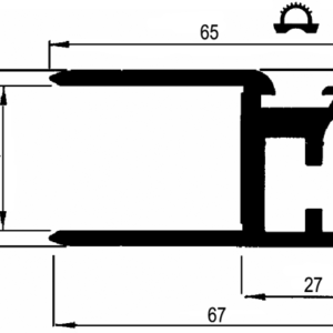 Side edging profile 30 mm type K