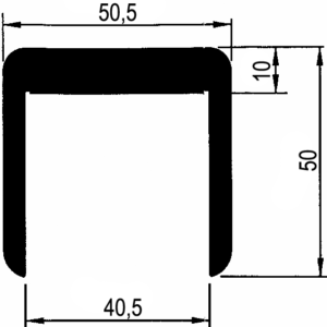 Edging profile U 40,5/50