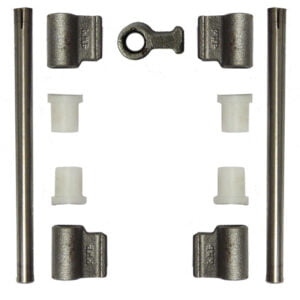 Welding hinge for rear face - set, natural aluminium