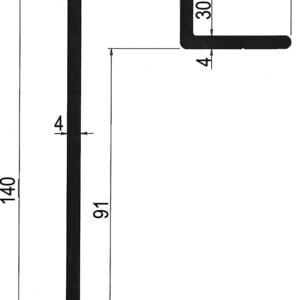 Peripheral profile frame L=7,52