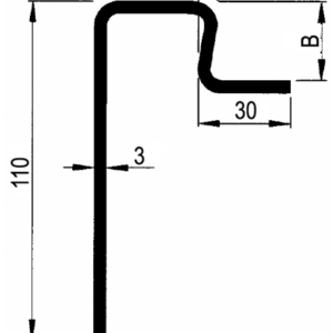 Frame profile 110/30/3/6300