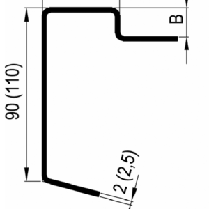 Frame profile 90/15/2/2500