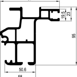 Guide profile Al. VERSUS MYCRO L= 8500mm
