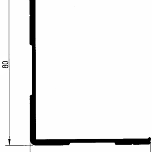 Profile Aluminium corner exterior 60/80/7500