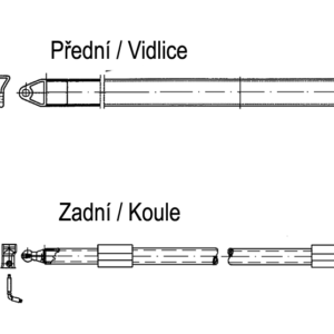 Placing points combined set 24 tons - series 3000 anti-vibration system/rear + fork/front