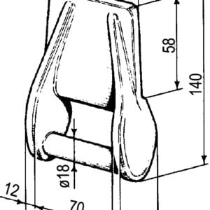Hinge pivot 140mm di 18mm