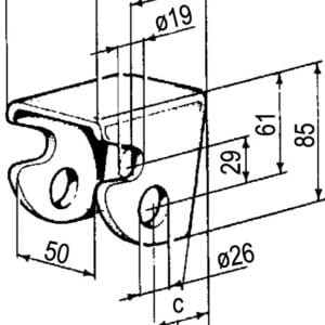 Hinge bearing 81x63