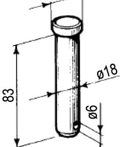 Securing pin 18 x 83 mm