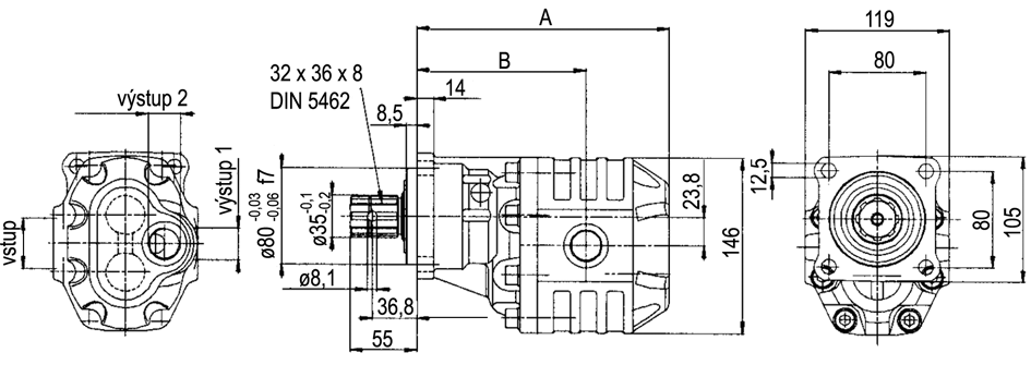 Gear pumps ISO NPH - 17 right