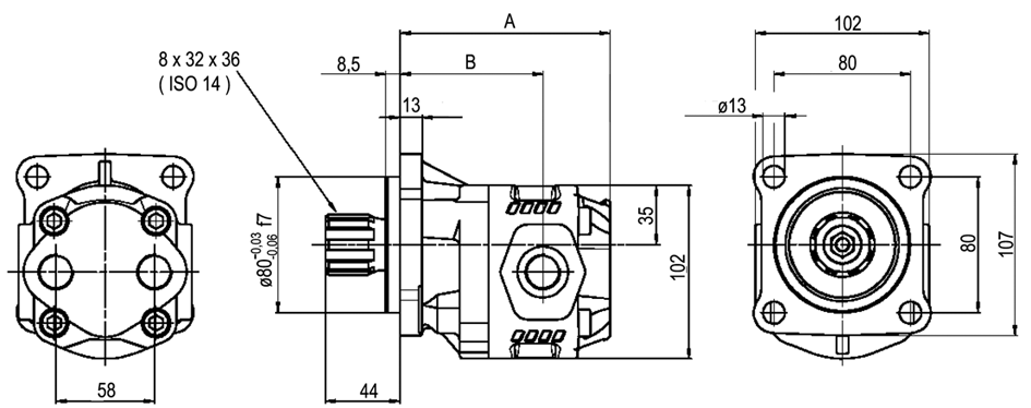 Gear pump ISO NPLH - 32