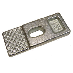 Box fixing bracket - fastener – clamp - plated - forging 51x125x19mm