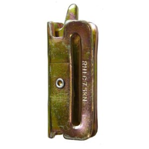 Pushing clamp for anchoring rails