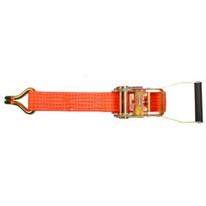 Fastening strap with prolonged ratchet type ERGO - fixed end - tip hook, LC 2500 daN, L = 0,5 m