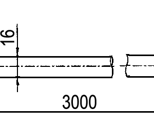 Bar with cam 16x 3000mm