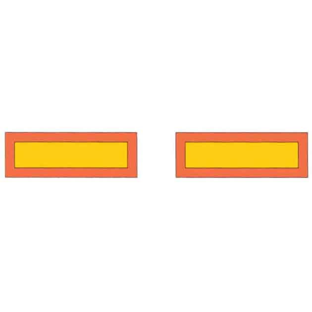 Rear marking for motor vehicles set 2 pcs 565x195mm