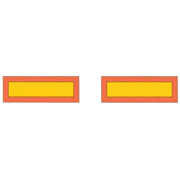 Rear marking for motor vehicles set 2 pcs 565x195mm, PREMIUM