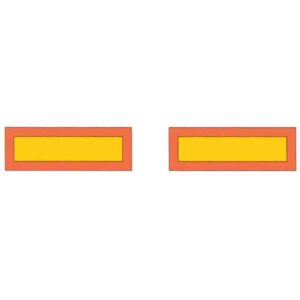 Rear marking for motor vehicles set 2 pcs 565x195mm