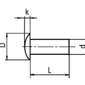 solid rivet DIN 674 10x50 St