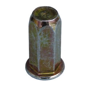 Riveting nuts M 8 St 3,0-5,5 closed hexagonal insert with flat head