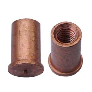 Welding stud M 3,0x15 St/Cu with tepped External Thead DIN 32501 tos ignition