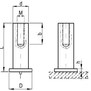 Welding stud M 3,0x30 A2 with tepped External Thead DIN 32501 tos ignition