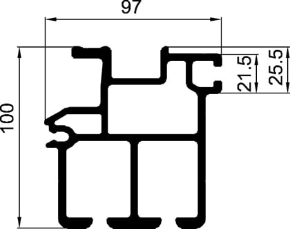 Guide profile KUBUS LIGHT 7300 mm