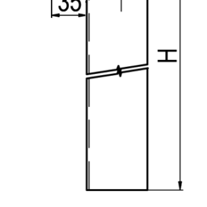 Edging sideboard and rear board 1100 / 25 mm right for tipper's pillar fixed type IT